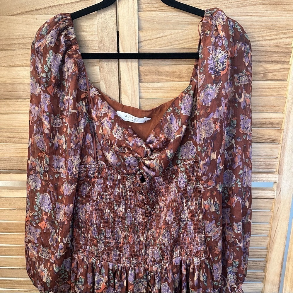 Astr Arlette Floral Maxi Dress size L - Picture 6 of 11